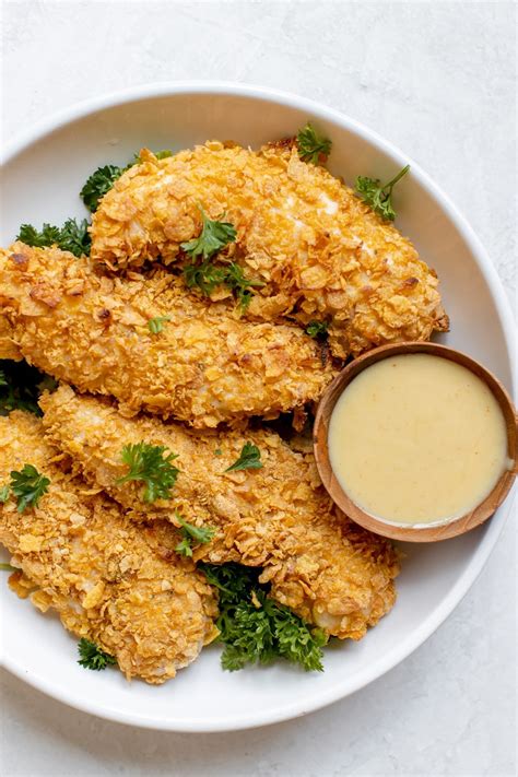 Cornflake Chicken Tenders With Honey Mustard • Kroll S Korner