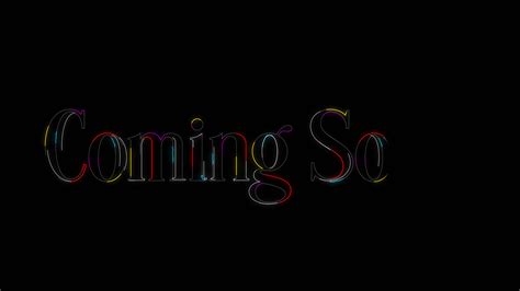 Coming Soon Neon Lights on Transparent Background with Text Animation