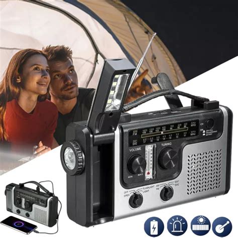 SOLAR HAND CRANK Radio FM AM SW Weather Radio LED Light Survival