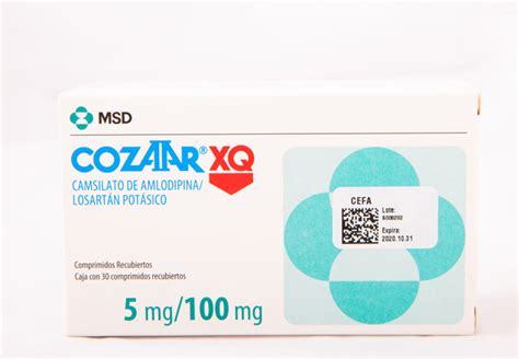 COZAAR XQ 5MG 100MG TABLETAS VIA ORAL