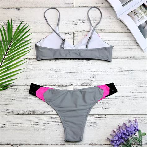 Women Swimsuit 2019 Sexy Patchwork Bikini Sexy Bathing Suit Low Waist