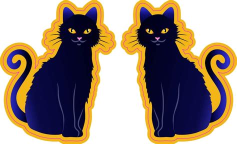 StickerTalk Black Cat Halloween Stickers, 2 inches x 2.5 inches