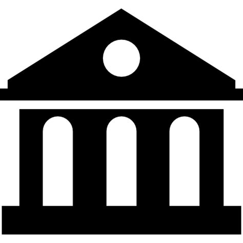 Bank Building Silhouette Basic Straight Filled Icon