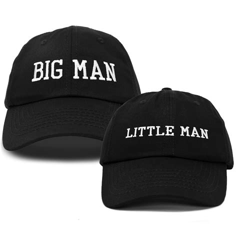 Dalix Big Man Little Man Hat Father Son Matching Cap Fun Ts In Black