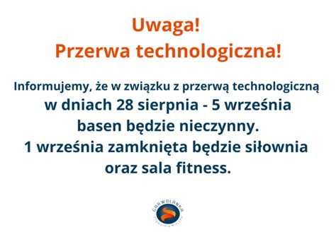 Przerwa Technologiczna Basen Garwolin Garwolanka