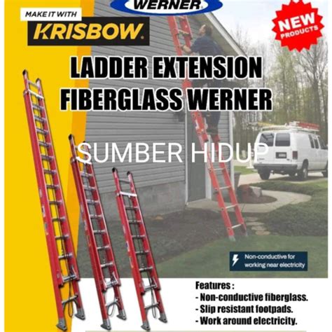 Jual Tangga Fiberglass Meter Krisbow Werner Steps Ladder Pln