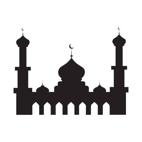 Premium Vector Mosque Silhouette