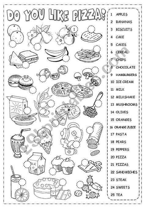 Food Pictionary Esl Worksheet By Alenka