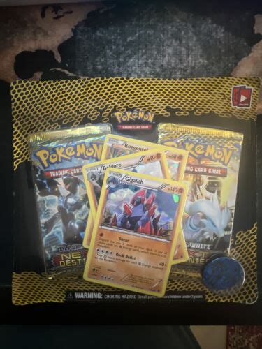 Pokémon Black White Next Destinies 2 Pack Blister SEALED Gigalith