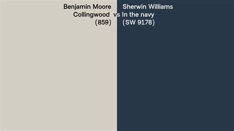 Benjamin Moore Collingwood 859 Vs Sherwin Williams In The Navy Sw