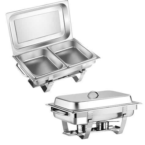 Bunpeony 9 Qt Stainless Steel Chafing Dish Buffet Set Full Size Party