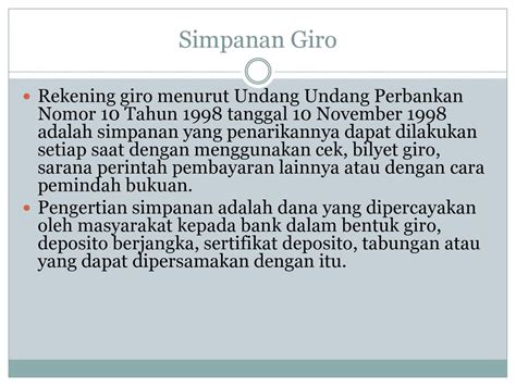 Pengertian Simpanan Giro Contoh Soal Simpanan Giro Beserta Jawabannya