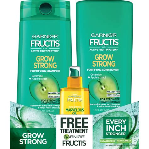 ($14.88 Value) Garnier Fructis Grow Strong Shampoo and Conditioner Gift ...