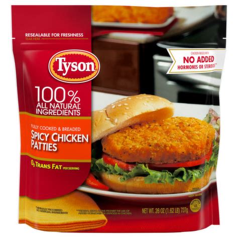 Tyson Tyson Fully Cooked Spicy Chicken Patties Oz Frozen