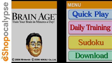 Brain Age Nintendo DS For Wii U Virtual Console EShopocalypse YouTube