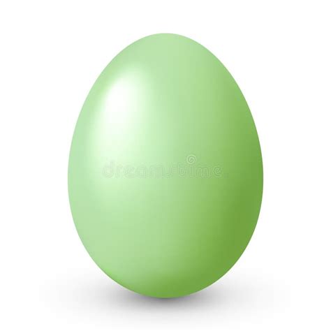 Realistic Green Easter Egg Isolated On Transparent Background Vector