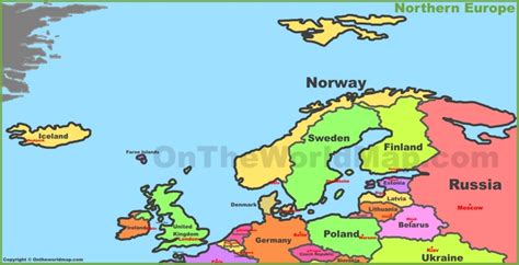 Map of Northern Europe - Ontheworldmap.com