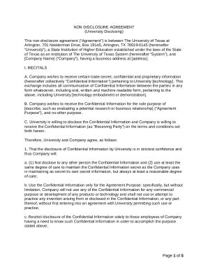 ONE WAY NON DISCLOSURE AGREEMENT Studylib Doc Template PdfFiller