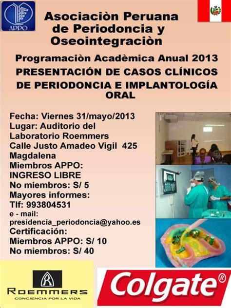 PRESENTACIÓN DE CASOS CLÍNICOS DE PERIODONCIA E IMPLANTOLOGÍA ORAL PDF