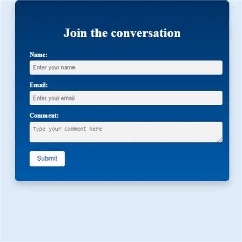 How To Create A Responsive Comment Box Using Html And Css