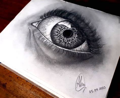 Super Realistic Eye Drawing Clipart