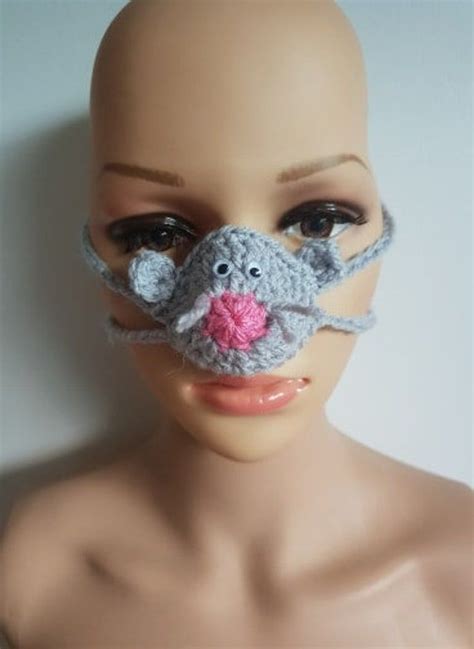 Mouse Nose Warmer Nose Warmer Secret Santa Crochet Nose Etsy Uk Nose Warmer Secret Santa