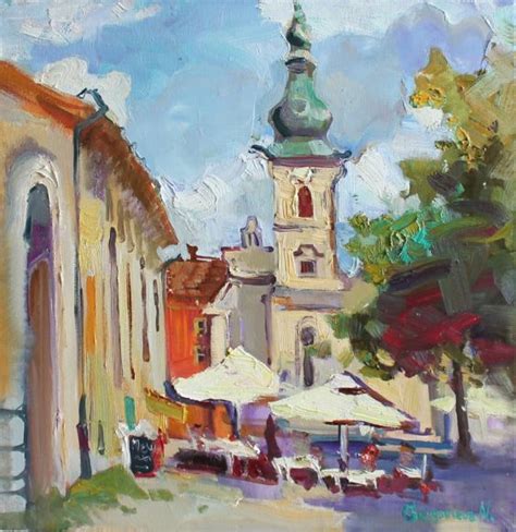 Sunny Cluj Napoka Romania 2012 Oil Painting By Anastasiia Grygorieva