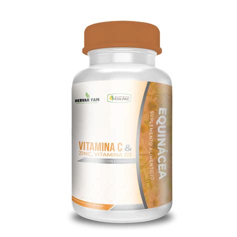 Zinc Vitamina C Y Equinacea Frasco 60 Caps Soymart