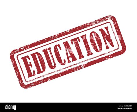 Stamp Education In Red Over White Background Stock Vector Image And Art