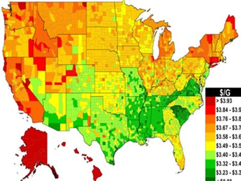 MAP: The Current Price Of Gas - Business Insider