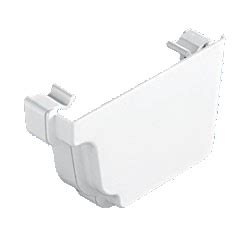 OG87RW Ogee PVC Gutter External Stop End Right Hand White