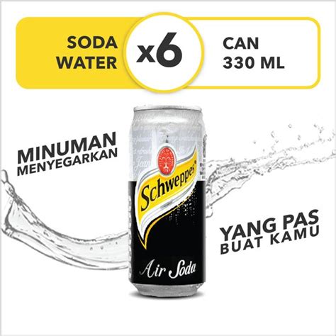 Jual Schweppes Soda Water Kaleng 330mL X 6pcs Di Lapak Coca Cola