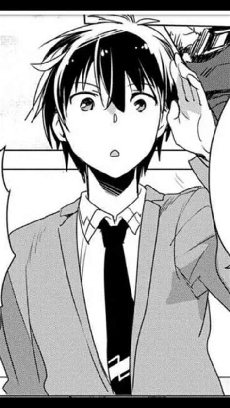 An Anime Character With Short Hair Wearing A Suit And Tie In Front Of A