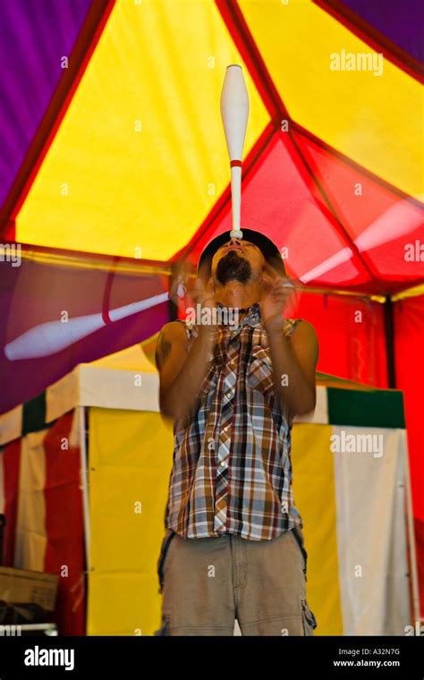 Mexico San Miguel De Allende Young Adult Man Practice Juggling And