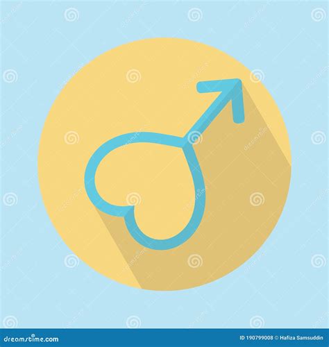 Heart Shaped Male Symbol Vector Illustration Decorative Design Stock Vector Illustration Of