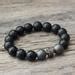 Onyx Hematite Unisex Bracelet Bali Sterling Silver By Byjodi