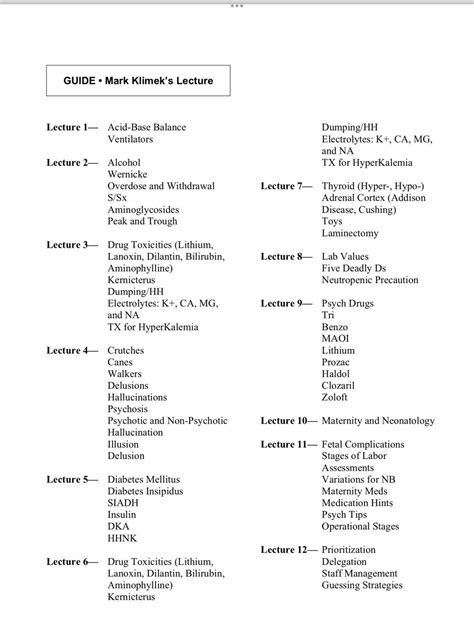 Complete Mark Klimek Study Guide For NCLEX Review Etsy