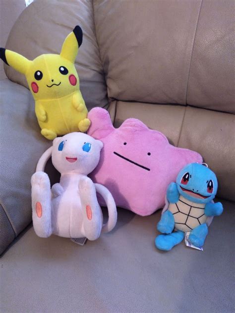 Pikachu Mew Ditto Squirtle All In Great Condition Plush Toys By Toy