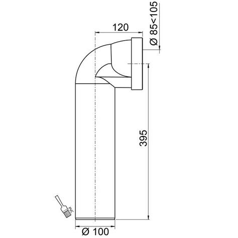 Pipe Wc Rigide Longue Coud E M Le Abs Mm Wirquin