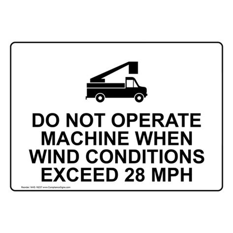 Machine Safety Sign - Do Not Operate Machine With Symbol