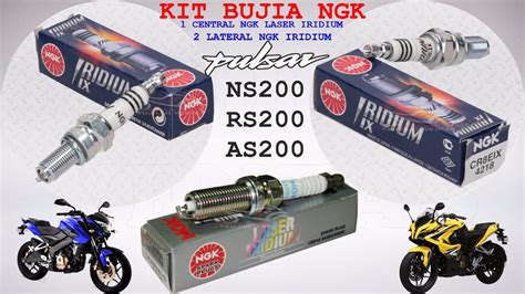 Kit Bujia Ngk Iridium Pulsar Ns200 Rs200 As200 Bajaj Ngk Tv S 242