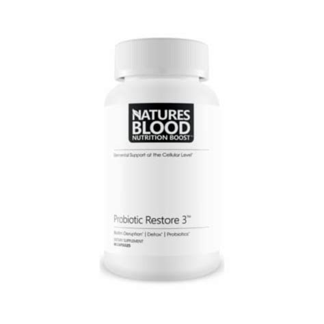 Natures Blood Nutrition Boost Probiotic Restore 3 For Gut Health 60