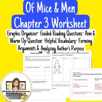 Of Mice Men Chapter Worksheet By Engagingenglishlessons Tpt