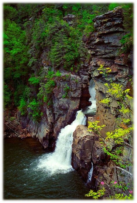 Linville Falls Blue Ridge Mountains North Carolina by orangecatart