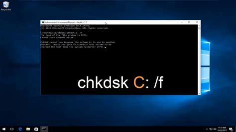 How To Run A Disk Check In Windows 10 Using The Command Prompt Youtube