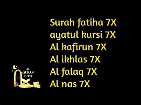 Surah Al Fatiha Al Ikhlas Al Falaq Annas Ayat Al Kursi Dua YouTube