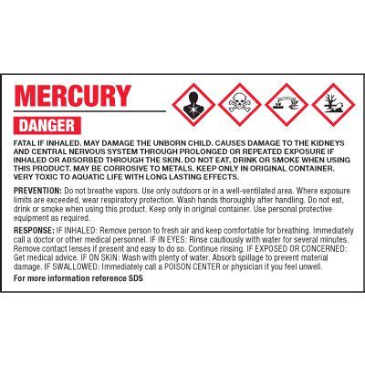 GHS Chemical Labels Mercury Seton Canada