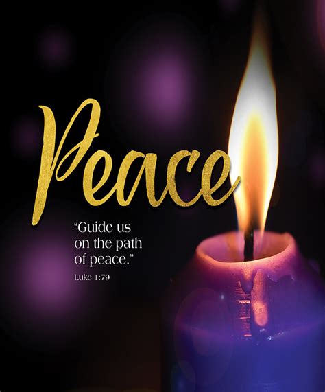 Peace Guide Us Peace Advent Candle Sunday 4 Bullet | Cokesbury