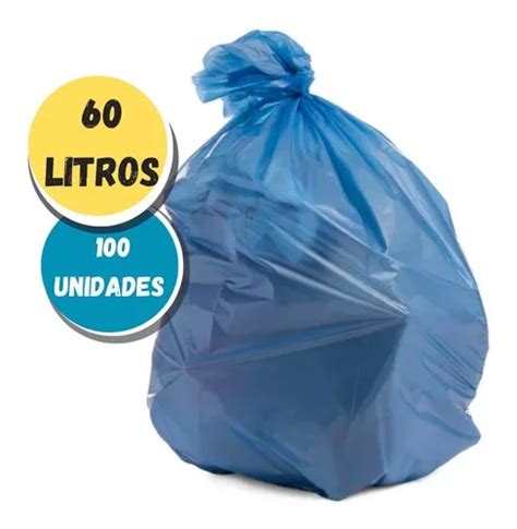 Saco Para Lixo Lt Litros Azul Unidades Sacola Parcelamento Sem