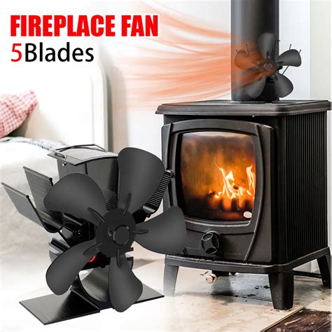 Mini Stove Fan Heat Powered Fireplace Fan Log Wood Burner Eco Fan Quiet